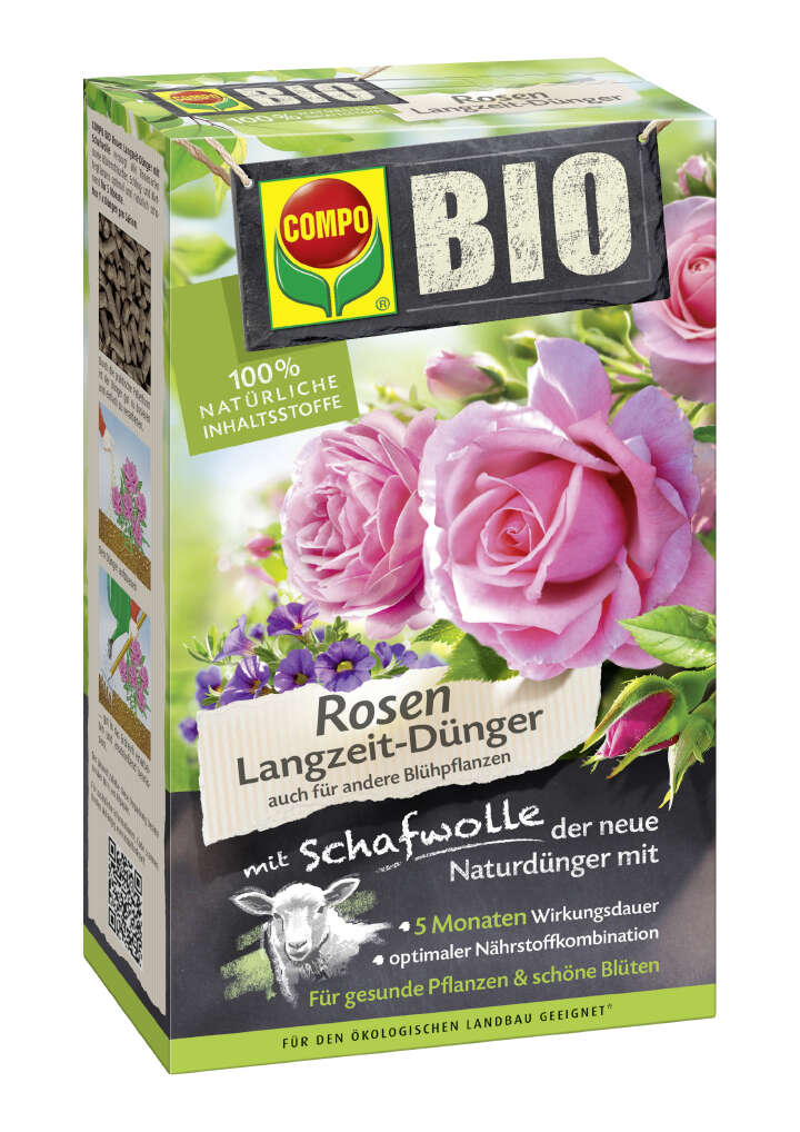 COMPO BIO Rosen Langzeit-Dünger mit Schafwolle
